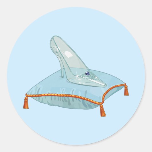 Glass Slipper Ronde Sticker (Voorkant)