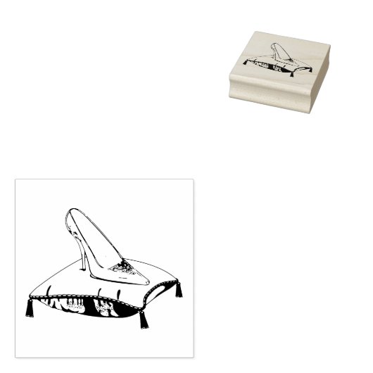 Glass Slipper Rubberstempel (Gestempeld)