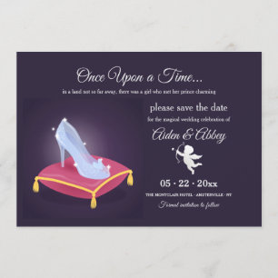 Glass Slipper Save the Date Notice Kaart