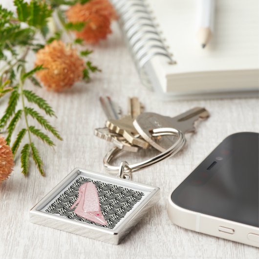 Glass Slipper Zebra Sleutelhanger (Zijkant)