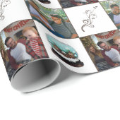 Glass Snowball Village Brown Kerst2 Foto Cadeaupapier (Rol Hoek)