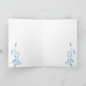 Glass Snowball Winter Village Blue Kerstmis Feestdagen Kaart (Binnen)