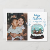 Glass Snowball Winter Village Feestdagenkaart (Voorkant)