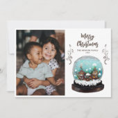 Glass Snowball Winter Village Feestdagenkaart (Voorkant)