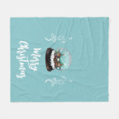 Glass Snowball Winter Village Foliage Kerstmis Fleece Deken (Voorkant (Horizontaal))