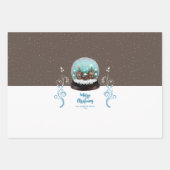 Glass Snowball Winter Village Foliage Kerstmis Inpakpapier Vel (Voorkant)