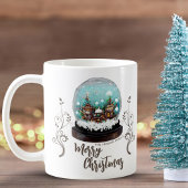 Glass Snowball Winter Village Foliage Kerstmis Koffiemok