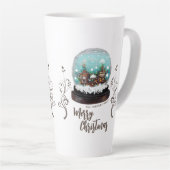 Glass Snowball Winter Village Foliage Kerstmis Latte Mok (Rechterhoek)