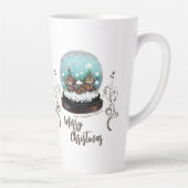 Glass Snowball Winter Village Foliage Kerstmis Latte Mok (Rechts)