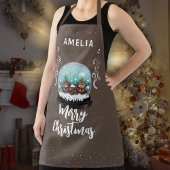 Glass Snowball Winter Village Foliage Kerstmis Schort