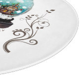 Glass Snowball Winter Village Foliage Kerstmis Snijplank (Hoek)