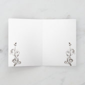 Glass Snowball Winter Village Snowflakes Brown Feestdagen Kaart (Binnen)