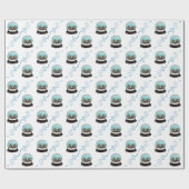 Glass Snowball Winter Village Snowy Kerstmis Cadeaupapier (Vlak)