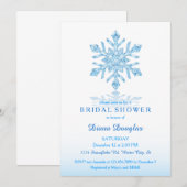 Glass Snowflake Winter Bridal Shower Kaart (Voorkant / Achterkant)
