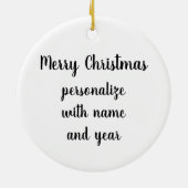 Glass Snowman Ornament (Achterkant)