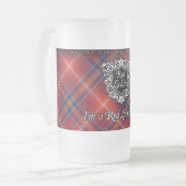 Glass Stein, ik ben een Red Lichtie Fan. - Matglas Bierpul (Voorkant links)