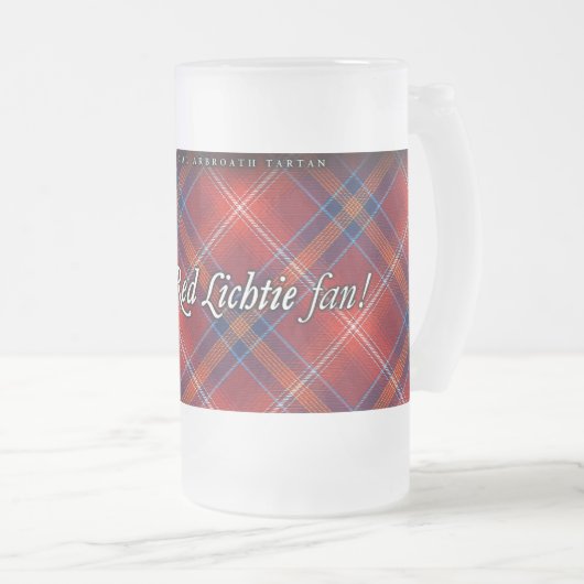 Glass Stein, ik ben een Red Lichtie Fan. - Matglas Bierpul (Voorkant rechts)