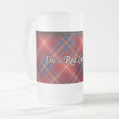 Glass Stein, ik ben een Red Lichtie Fan. - Matglas Bierpul (Voorkant links)