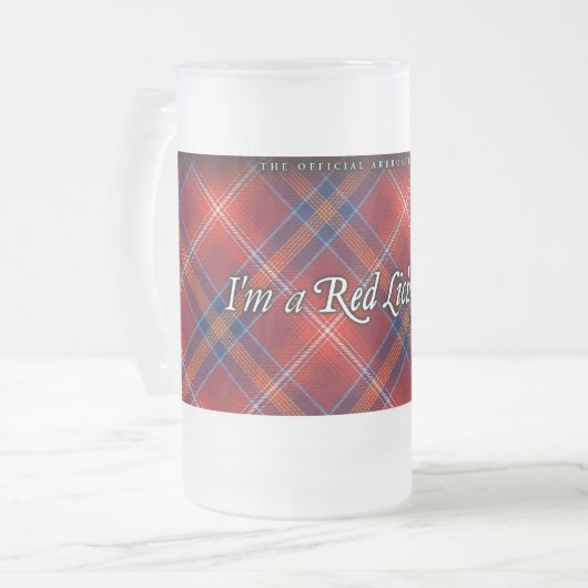 Glass Stein, ik ben een Red Lichtie Fan. - Matglas Bierpul (Voorkant links)
