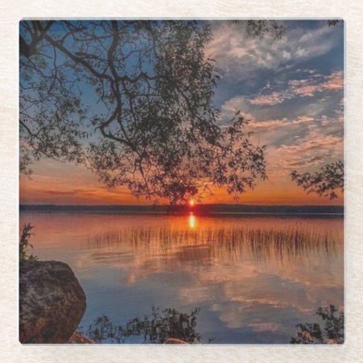 Glass Sunset Onderzetter (Voorkant)