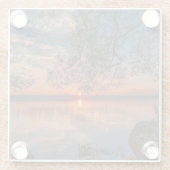 Glass Sunset Onderzetter Glazen Onderzetter (Achterkant)