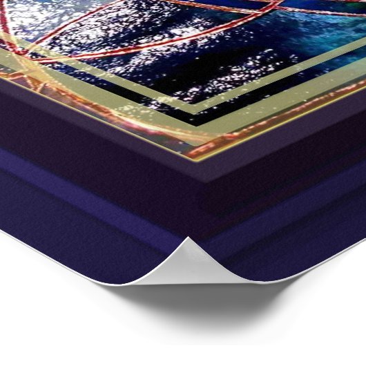 GLASS-tafelventilator prachtig Poster (Hoek)