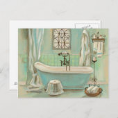 Glass Tegel Bath Briefkaart (Voorkant / Achterkant)