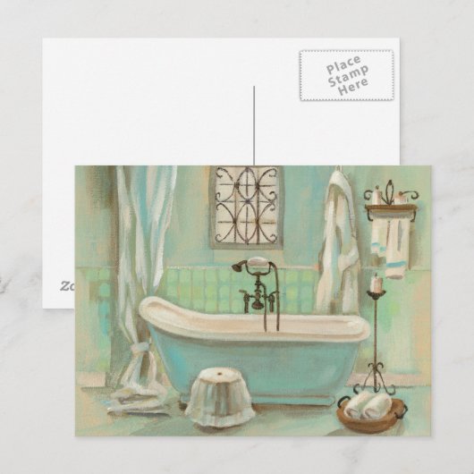 Glass Tegel Bath Briefkaart (Voorkant / Achterkant)