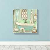 Glass Tegel Bath Canvas Afdruk (Insitu (Houten vloer))