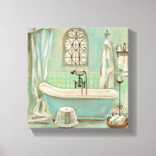 Glass Tegel Bath Canvas Afdruk