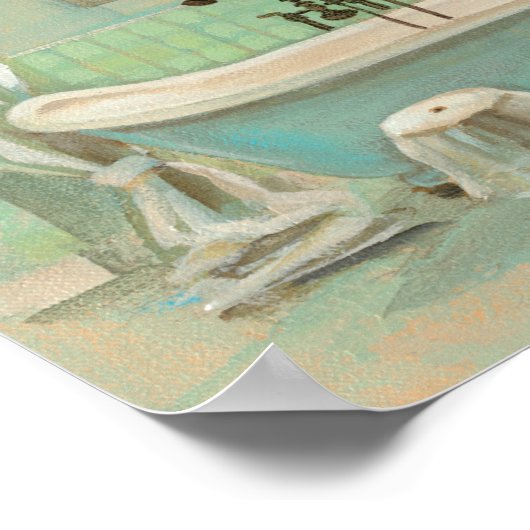 Glass Tegel Bath Poster (Hoek)