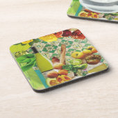 Glass Tegel Onderzetter met Green Mexican tegel Th (Linkerzijde)