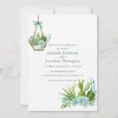 Glass Terrarium Succulents Wedding Shower Kaart (Voorkant)