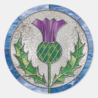 Glass Thistle Ronde Sticker
