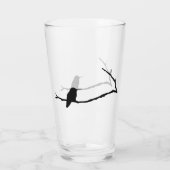 Glass Tumbler - Hummingbird Sitting on Tree Branch (Achterkant)