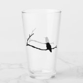 Glass Tumbler - Hummingbird Sitting on Tree Branch (Voorkant)