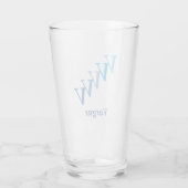 Glass Tumbler - Initialen in de schaduw met naam i (Achterkant)