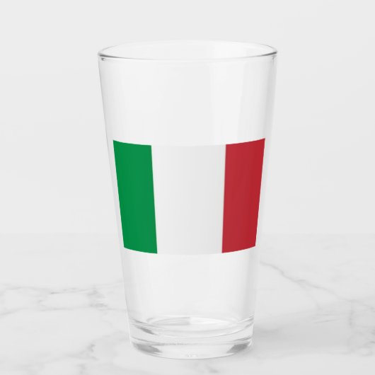 Glass Tumbler Italy Flag 16 onz (Voorkant)