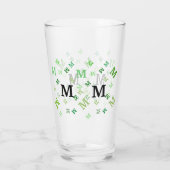 Glass Tumbler - Jumbried Letters in Green (Achterkant)