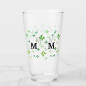 Glass Tumbler - Jumbried Letters in Green (Voorkant)