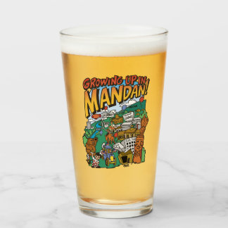 Glass Tumbler "Opgroeien in Mandan"