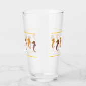 Glass Tumbler - Oranje en bruine zeepaardjes (Rechts)