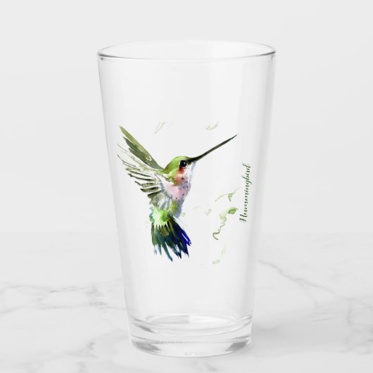 Glass Tumbler - Pas Hummingbird aan (Voorkant)