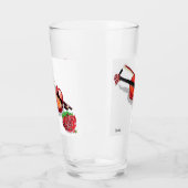 Glass Tumbler Violin met Roos (Links)