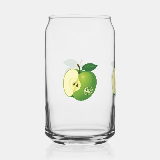 Glass with apple blikvorm glas (Voorkant)