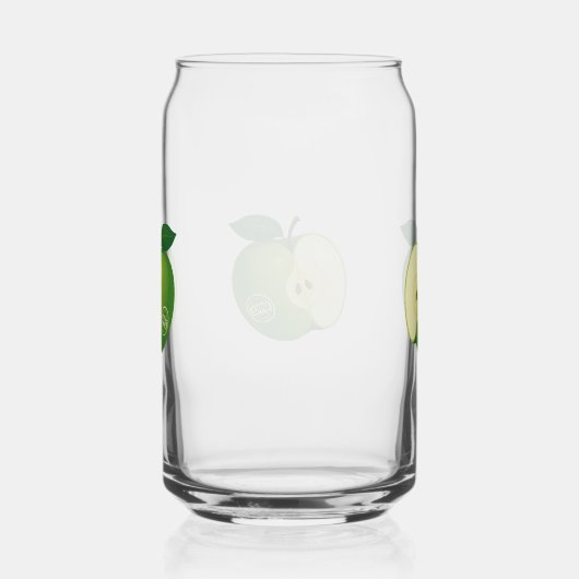 Glass with apple blikvorm glas (Rechts)