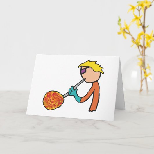 Glassbsting Kaart (Gele Bloem)