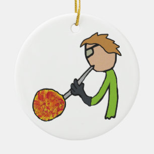 Glassbsting Keramisch Ornament