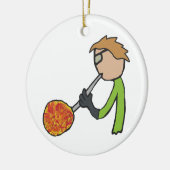 Glassbsting Keramisch Ornament (Links)