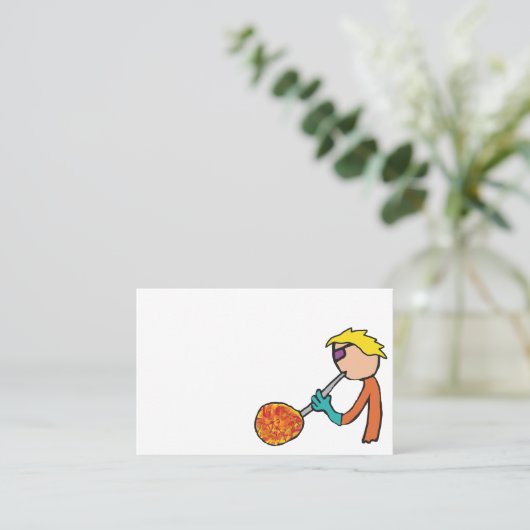 Glassbsting Visitekaartje (Staand voorkant)